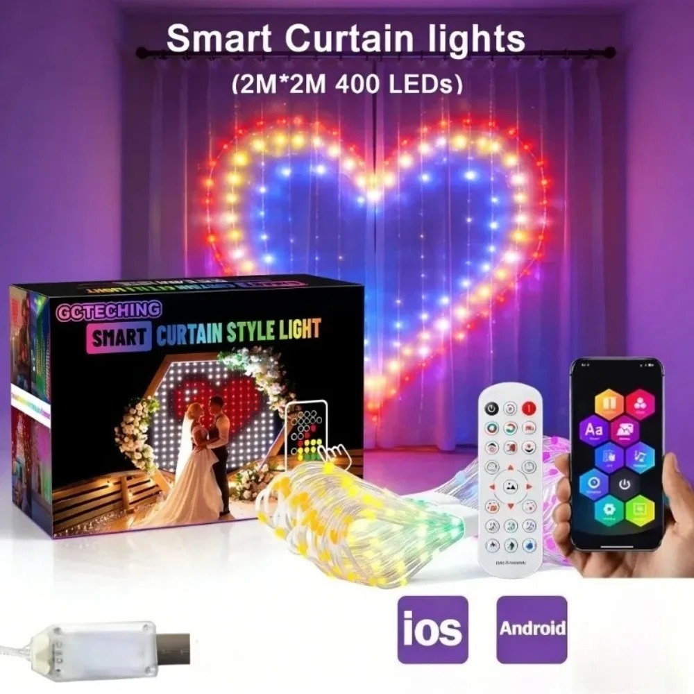 Outdoor Lighting Diy - Outdoor LED Pixel Curtain Lights Bluetooth