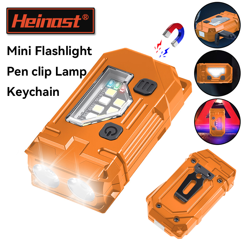Outdoor Lighting Electric - Mini Keychain EDC Flashlight Rechargeable Magnetic