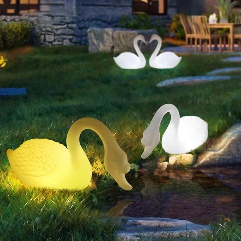 Outdoor Lighting Diy - Outdoor Waterproof Luminous Swan Ornaments, Solar