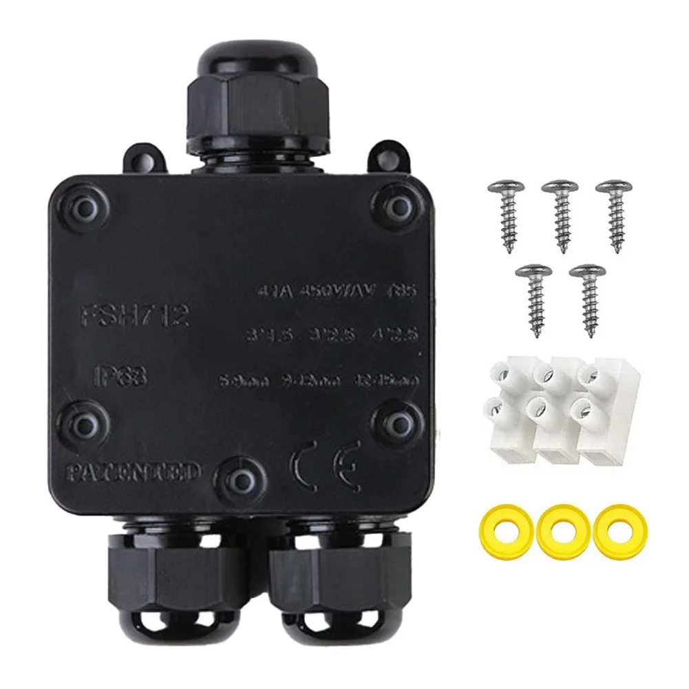 Outdoor Lighting Junction - Ip68 Waterproof 3 Way Junction Box