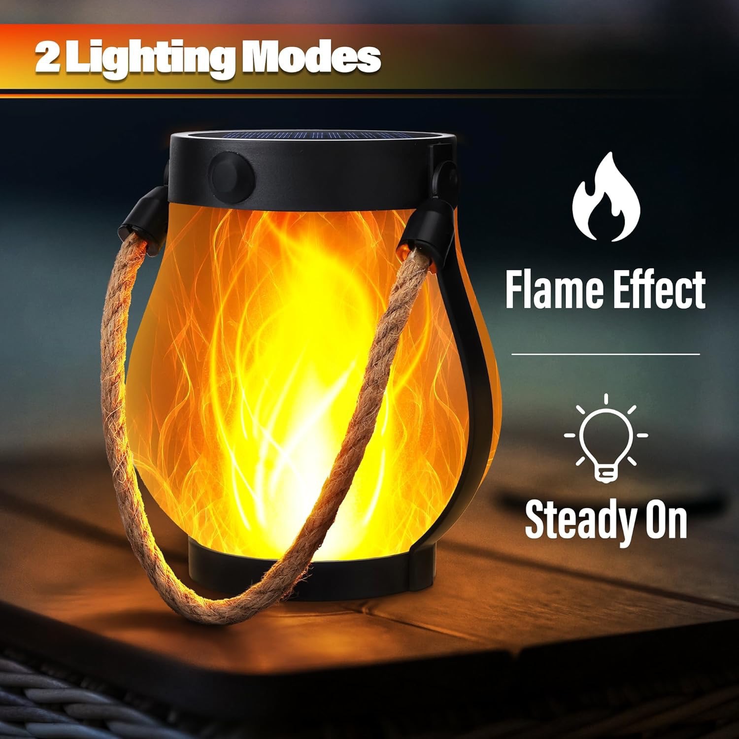 Fire Torch Solar - Solar Flame Hanging Lantern Type-C Fast