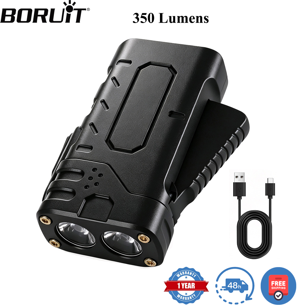 Outdoor Lighting Electric - BORUIiT Hand Crank EDC LED Flashlight