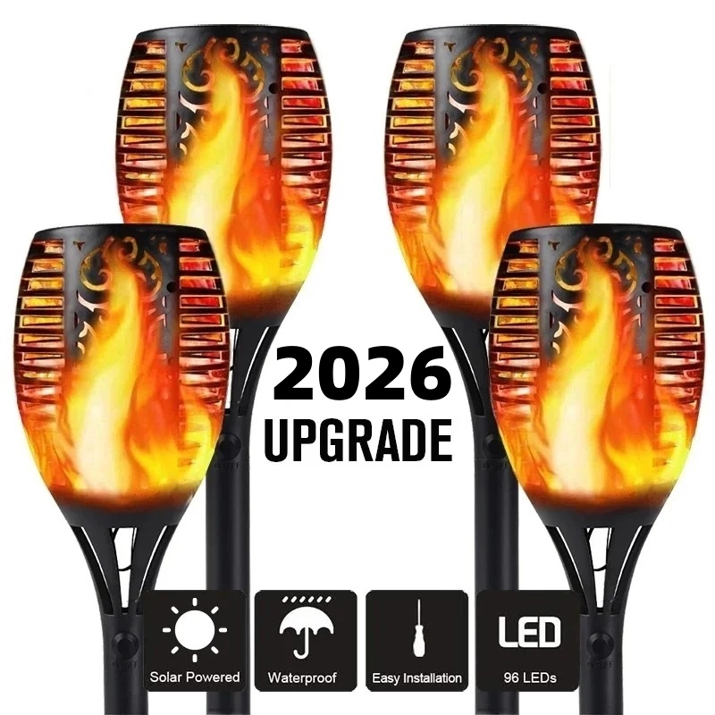 Fire Torch Solar - Hot 51LED 96LED Solar Flame Torch