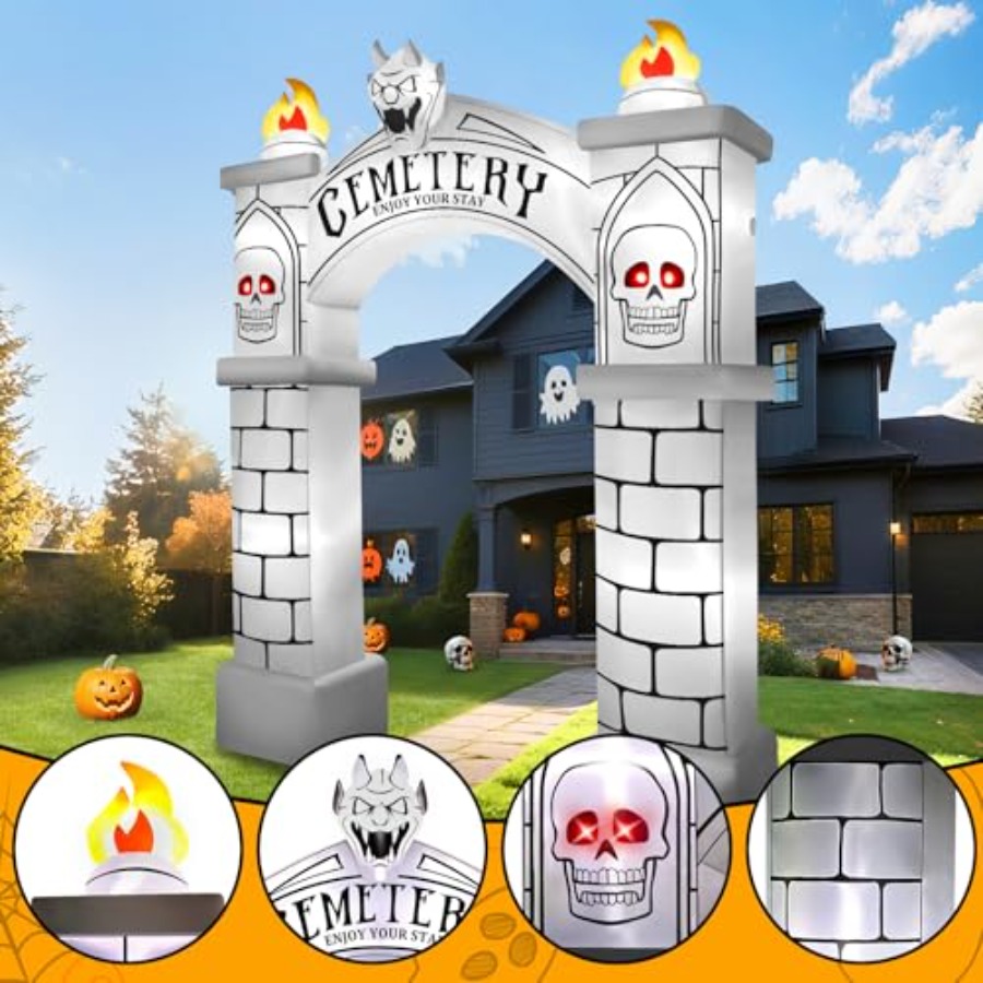 10FT Tall Halloween Archway In - Outdoor Lighting Event ulasan dan harga