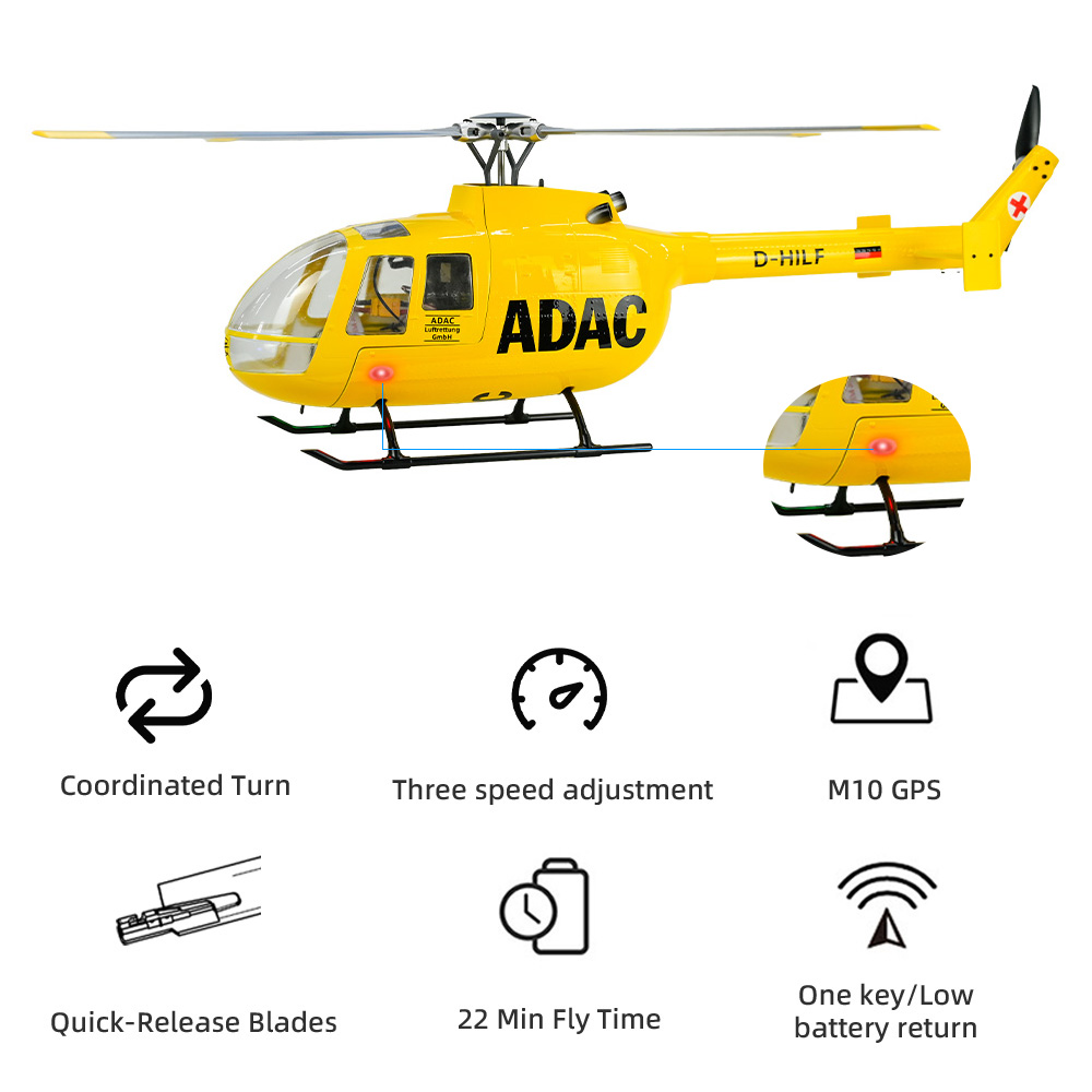 FLY WING BO105 Scale Helicopte - Outdoor Lighting Options ulasan dan harga
