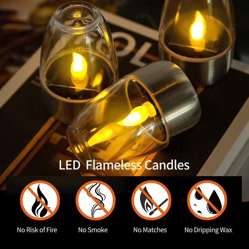 Solar Powered Flameless Candle - Outdoor Lighting Led Fixtures ulasan dan harga