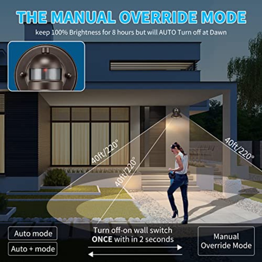 2 Pack Motion Sensor Outdoor L - Outdoor Lighting Led Fixtures ulasan dan harga