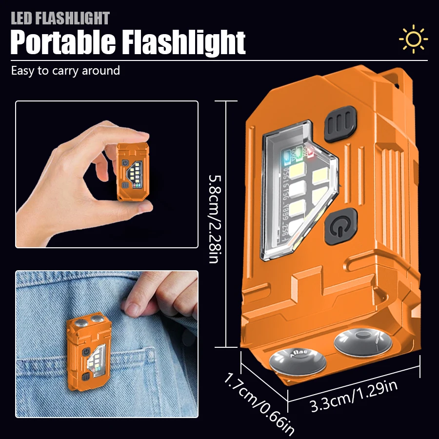 Mini Keychain EDC Flashlight R - Outdoor Lighting Electric ulasan dan harga