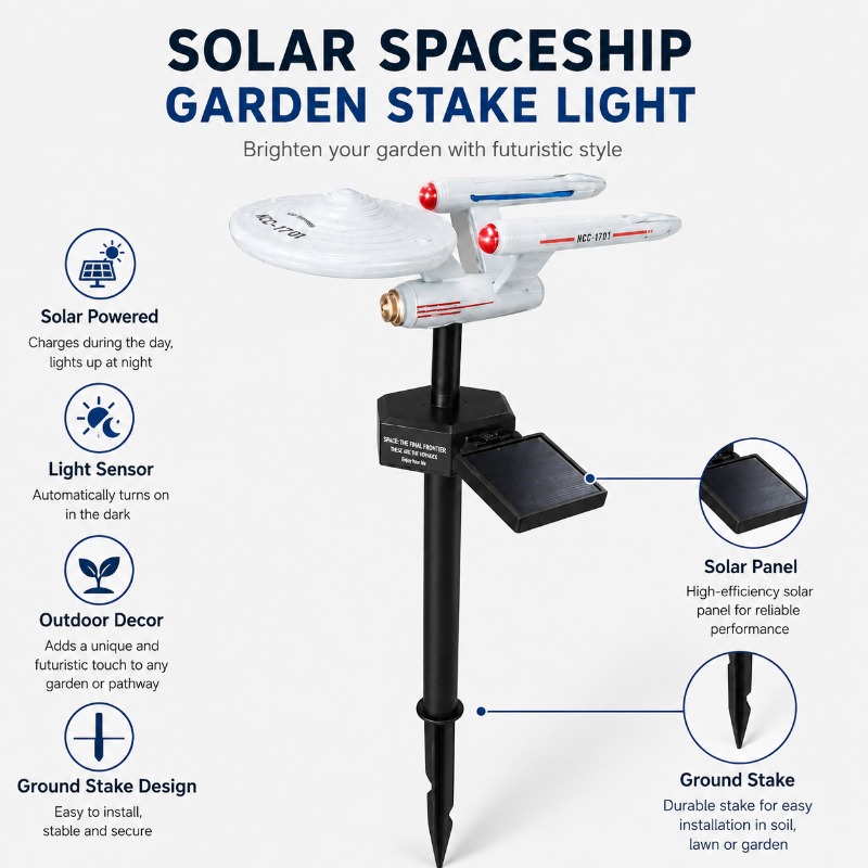 Star Trek USS Enterprise Solar - Outdoor Lighting Led Fixtures ulasan dan harga