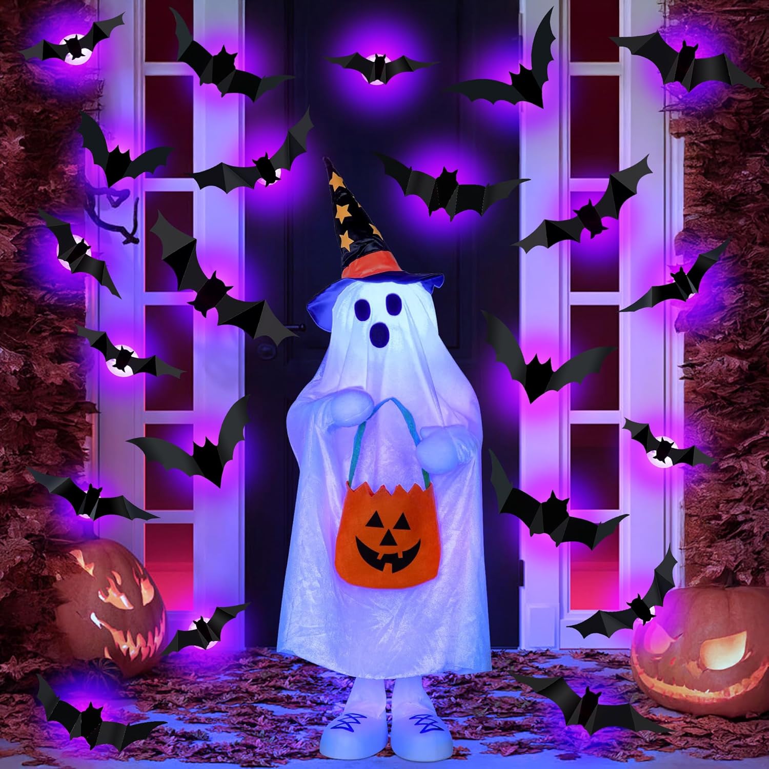 Halloween LED Bats Spider Deco - Outdoor Lighting Event ulasan dan harga