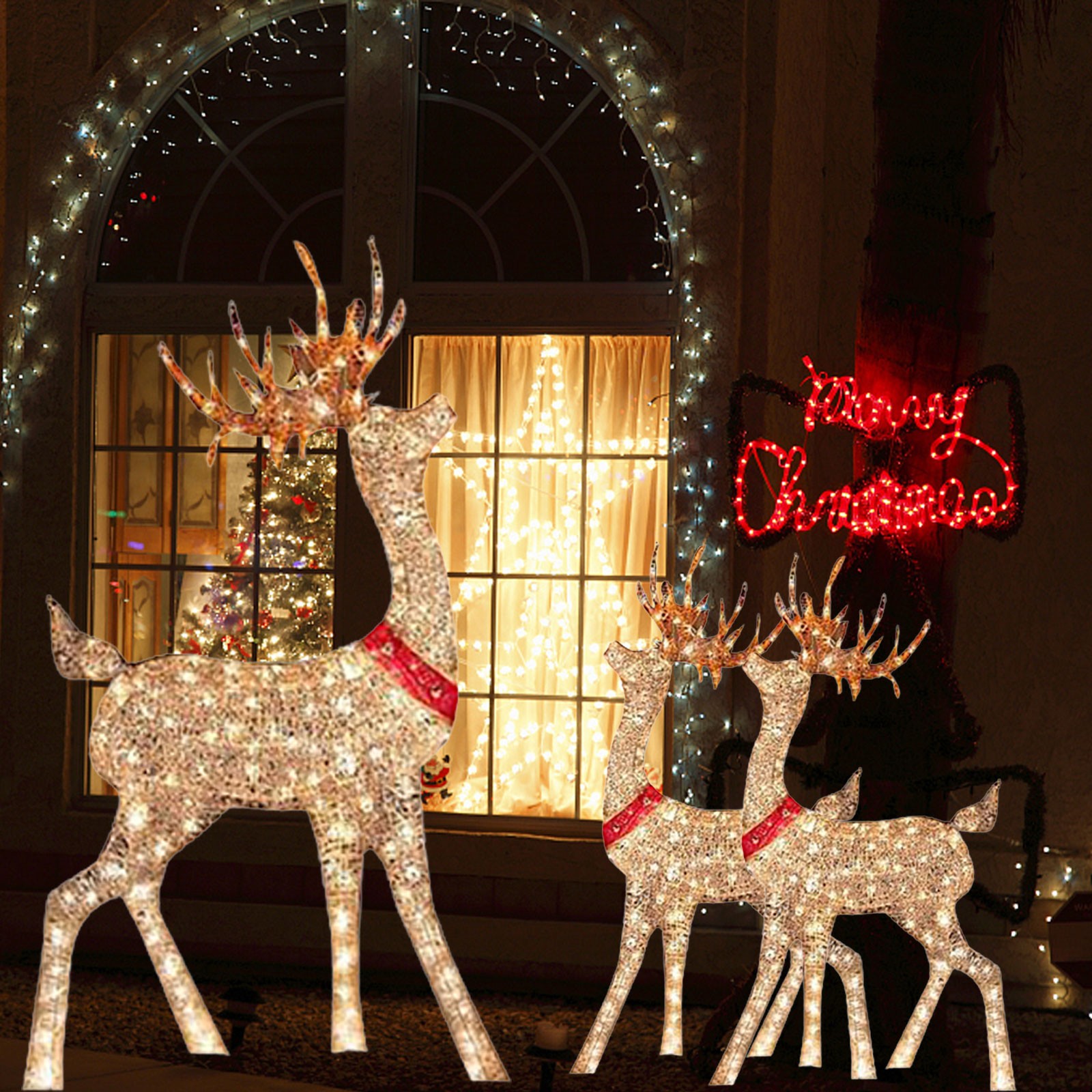 Lighted Christmas Decoration D - Outdoor Lighting Event ulasan dan harga