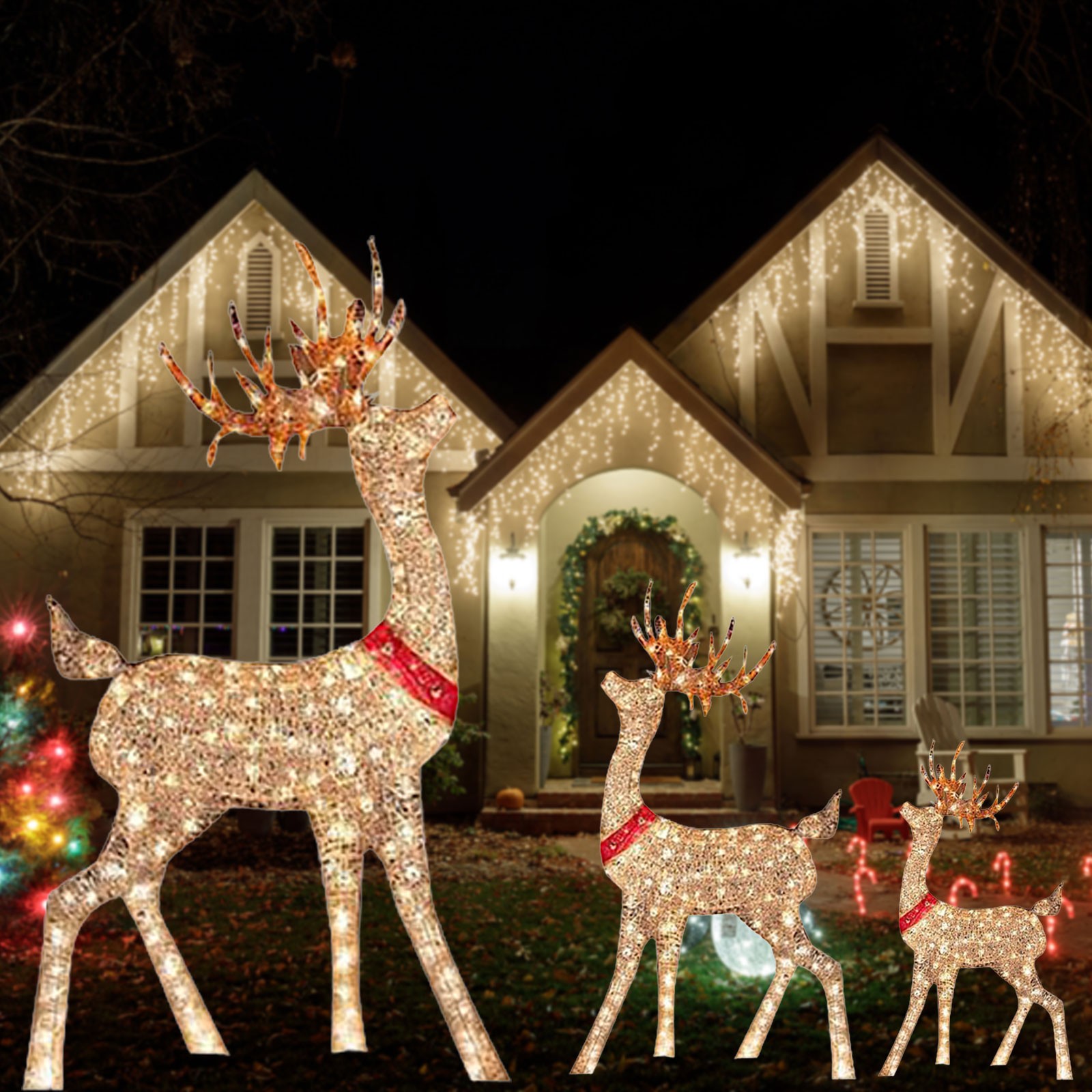 Lighted Christmas Decoration D - Outdoor Lighting Event ulasan dan harga