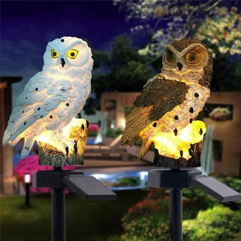 Solar Owl Statue Garden Light  - Outdoor Lighting Led Fixtures ulasan dan harga