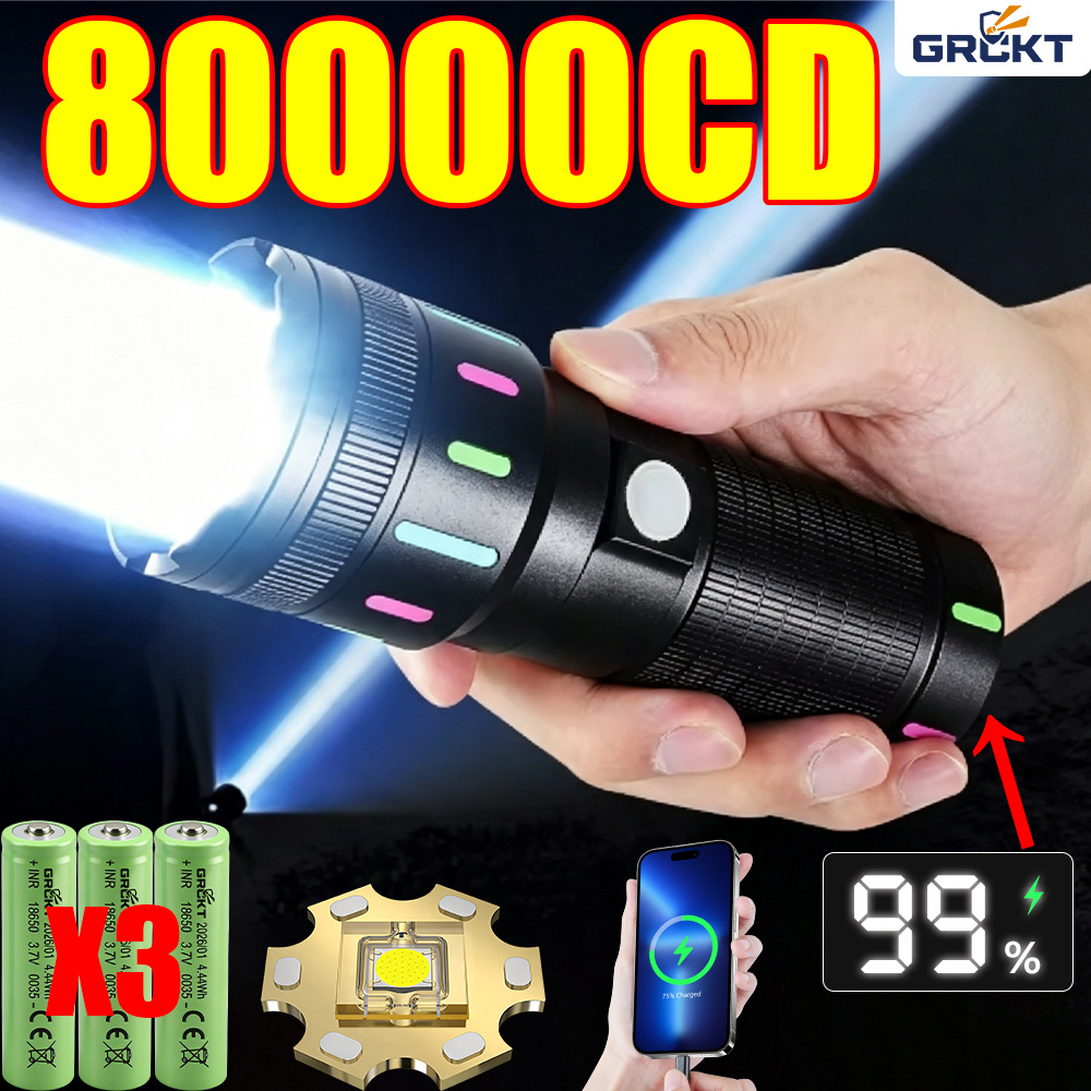 80000CD Most Powerful LED Flas - Outdoor Lighting Electric ulasan dan harga