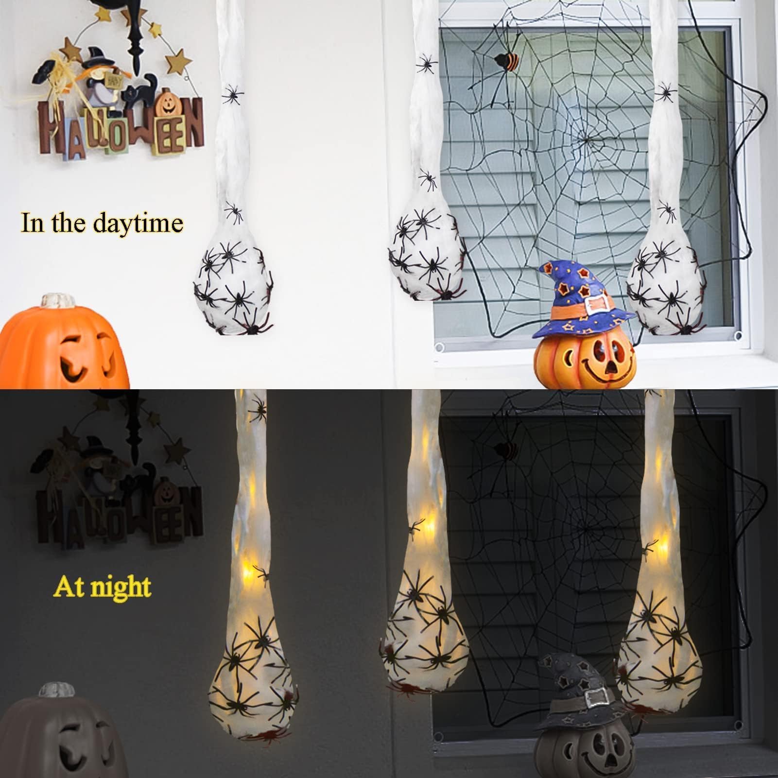 3pcs Halloween Glowing Spider  - Outdoor Lighting Event ulasan dan harga