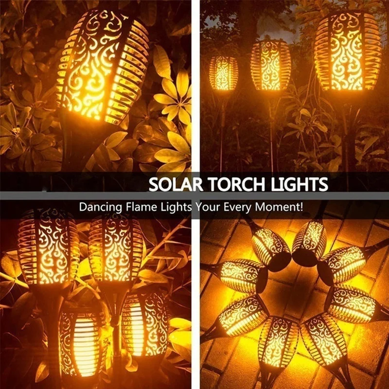 1/2/4/6/8/10Pcs Solar Flame To - Fire Torch Solar ulasan dan harga