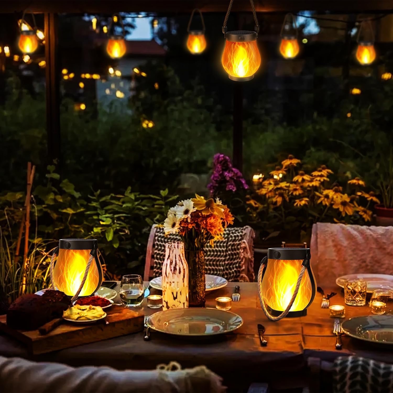 Solar Flame Hanging Lantern Ty - Fire Torch Solar ulasan dan harga