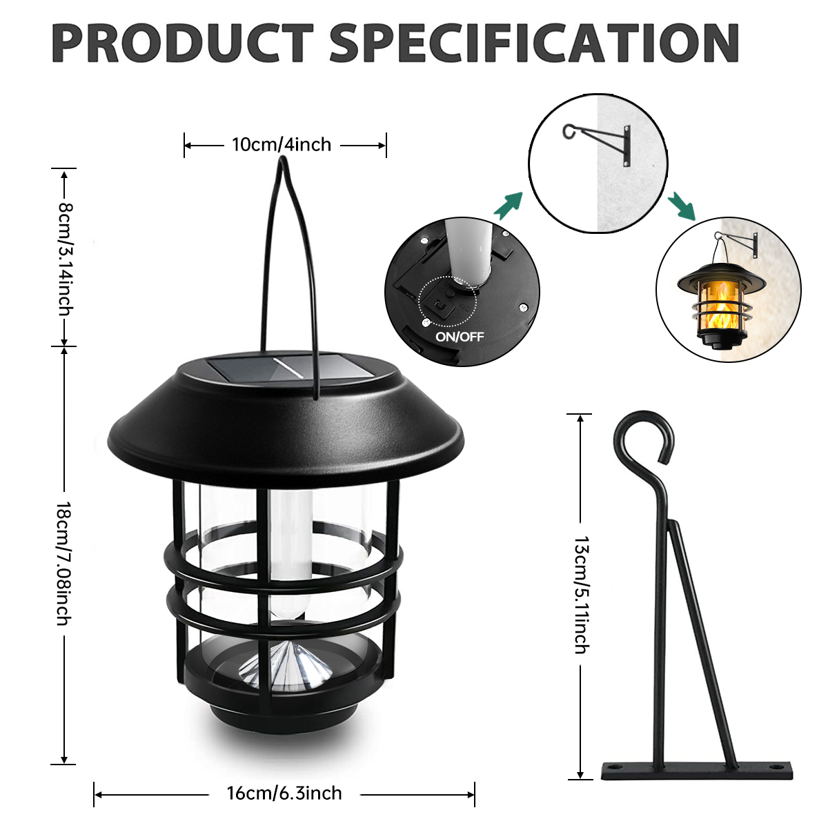 1pcs Solar Hanging Lantern Out - Fire Torch Solar ulasan dan harga