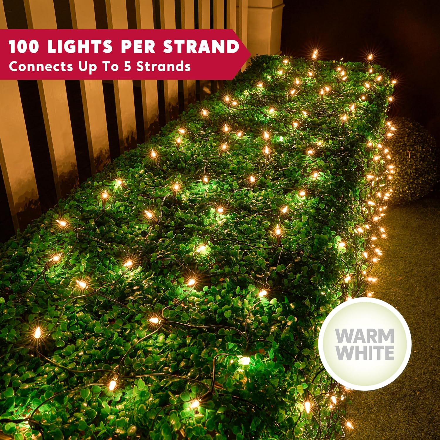 Christmas Net Lights 100 Warm  - Outdoor Lighting Event ulasan dan harga