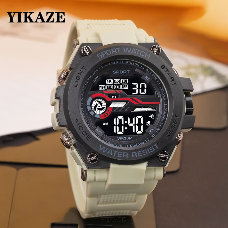 YIKAZE Men's Sports Watch Wate - Outdoor Lighting Timer ulasan dan harga