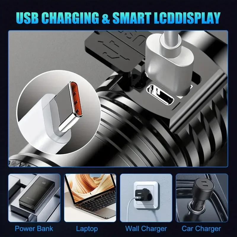 Tactical LED Flashlight 2000LM - Outdoor Lighting Electric ulasan dan harga