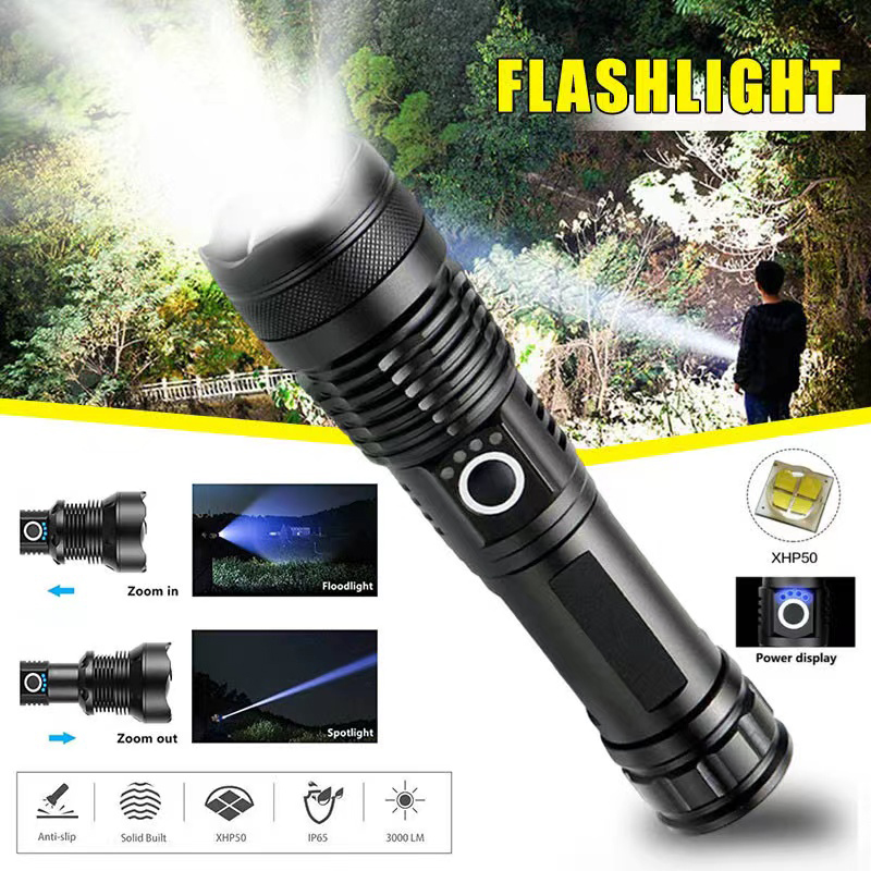 High Power XHP70 Led Flashligh - Outdoor Lighting Electric ulasan dan harga