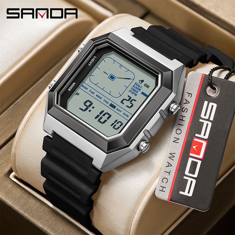 SANDA 6307 New Men's Digital M - Outdoor Lighting Timer ulasan dan harga